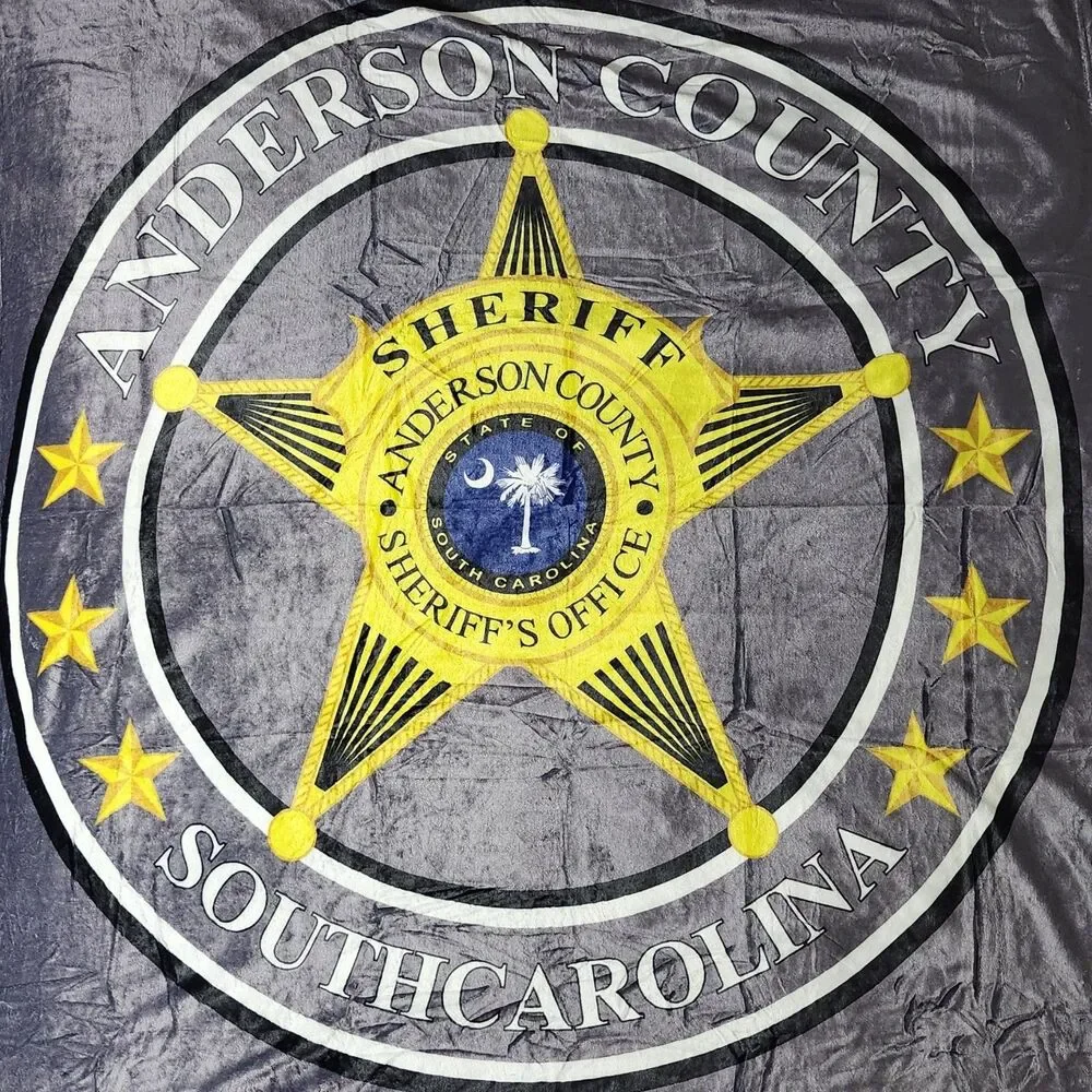 Anderson County South Carolina Sherriff's Office Plush Throw Blanket - 48